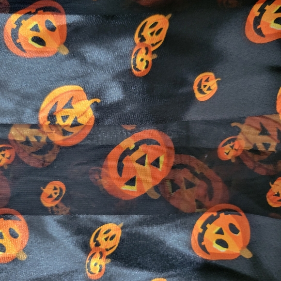 Pumpkin Shadow Stripe Faux Silk Scarf - Picture 11 of 11